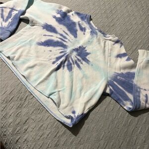 Blue and White Tie-Dye Sweatshirt